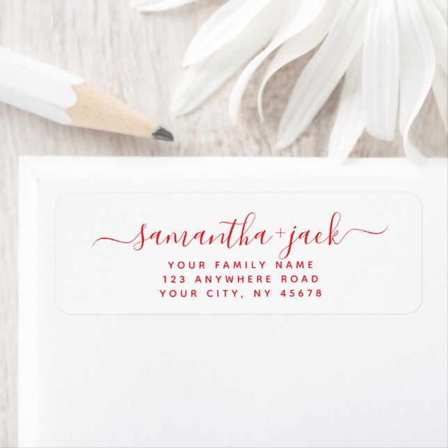 Custom Handwritten Stylish Elegant Return Address Label (Insitu)