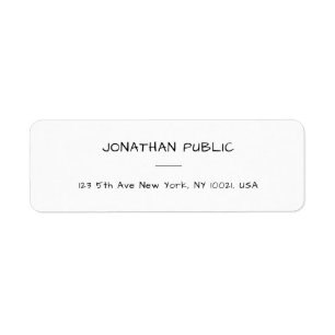 Custom Handwritten Template Modern Return Address Return Address Label