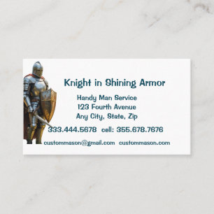 Custom Handy Man Service Repair Maintenance Business Card