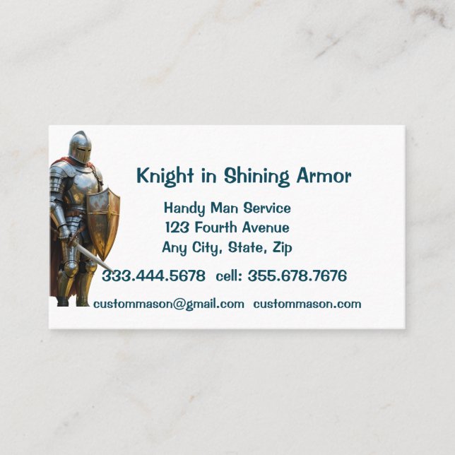 Custom Handy Man Service Repair Maintenance  Business Card (Front)