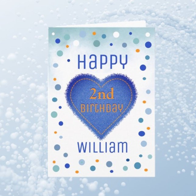 Custom Happy 2nd Birthday Kid's Card (Creator Uploaded)