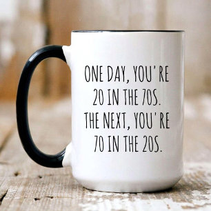 Custom Happy 70th Birthday Gift for Men Vintage Mug
