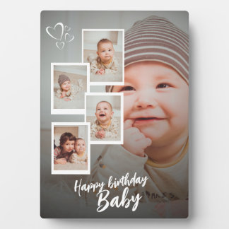 Custom Happy Birthday Baby Photo Collage Plaque