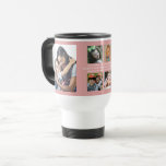Custom Happy Birthday Grandma 6 Photo Collage Pink Travel Mug<br><div class="desc">Unique photo collage travel mug  in pink personalised with 6 grandchildren pictures for grandma's birthday. Makes a special keepsake mug for grandmother.</div>