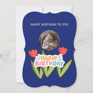 custom happy birthday modern flowers