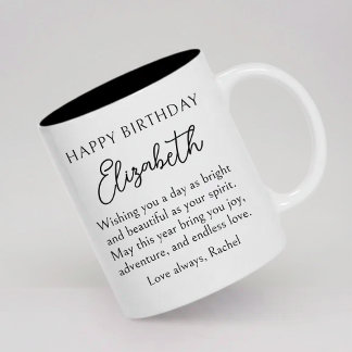 Custom happy birthday mug gift for her mom friends
