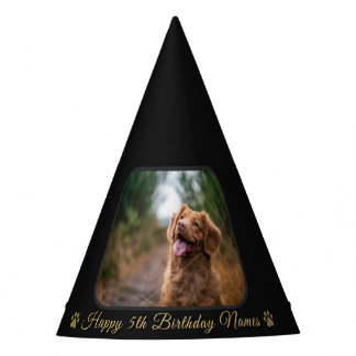 Custom Happy Birthday Pet Dog Photo Picture Name Party Hat