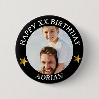 Custom Happy Birthday Photo and Age Name