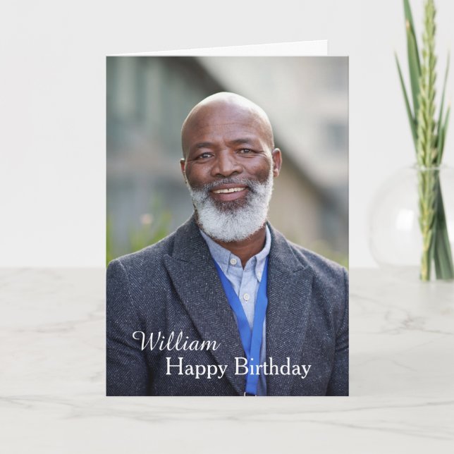 Custom Happy Birthday Photo Card (Front)