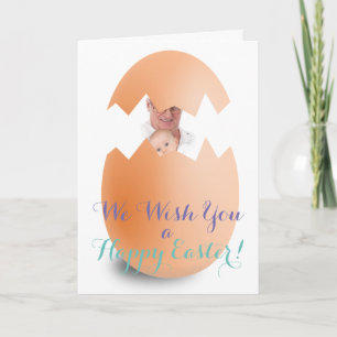 Custom Happy Easter Egg Tender Pastel Colours Holiday Card