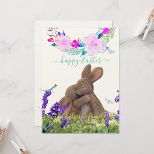 Custom Happy Easter Shabby Chic Boho Style Large Card