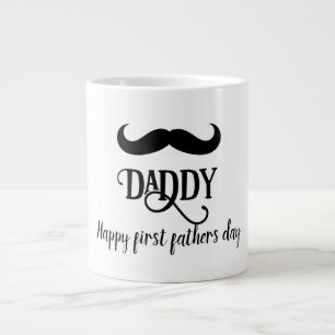 custom Happy first father's day  Large Coffee Mug