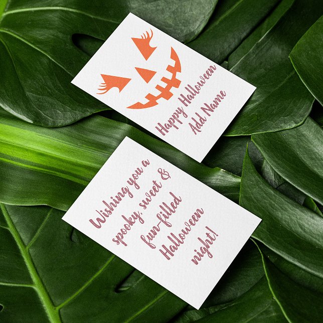 Custom Happy Halloween Jack O Lantern Pumpkin Card (Creator Uploaded)