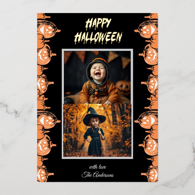 Custom "Happy Halloween" Two Photo (Front)