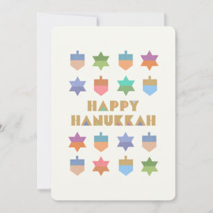 Custom Happy Hanukkah Dreidels and Stars