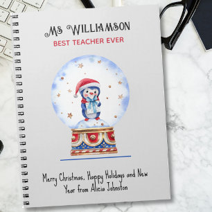 Custom Happy Holidays, Best Teacher Ever Notebook