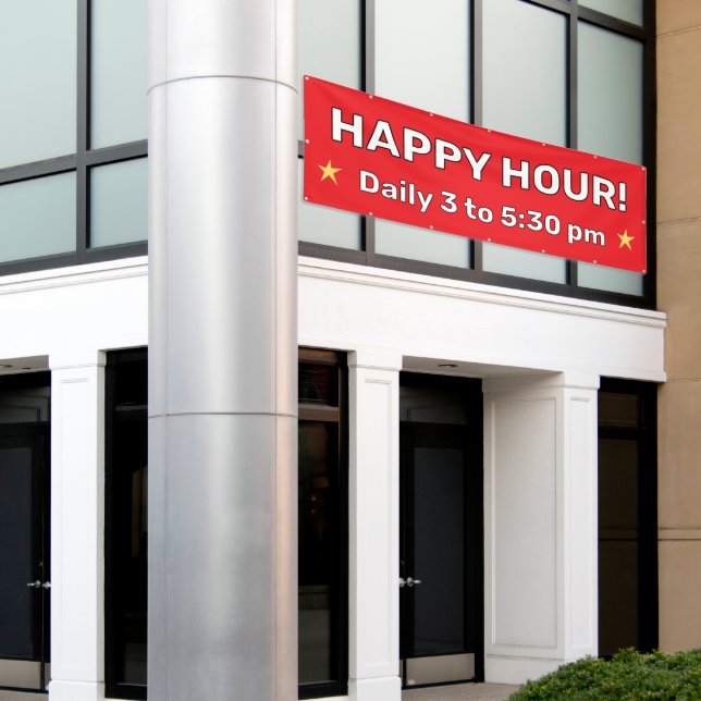 Custom Happy Hour Banner (Outside Building)
