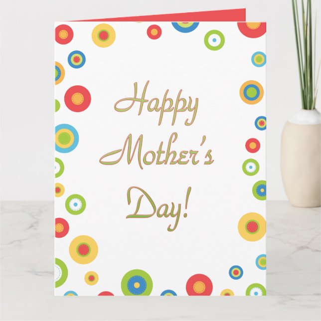 Custom Happy Mother's Day Giant Greeting Card (Front)