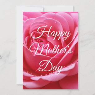 Custom Happy Mothers Day Rose Flower Invitation