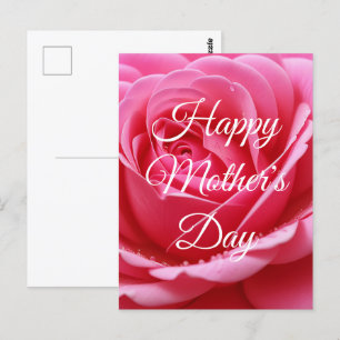 Custom Happy Mothers Day Rose Flower Postcard