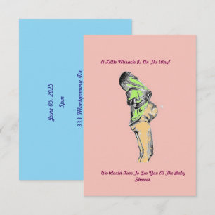 Custom Happy mum baby shower invitations