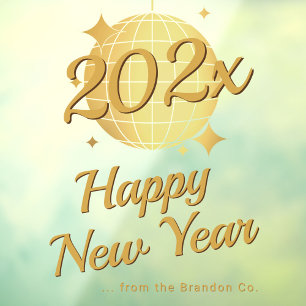 Custom Happy New Year 2026 Window Decal