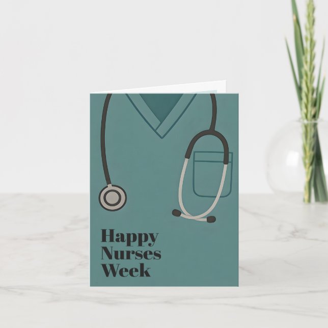Custom Happy Nurses Week Nurse Appreciation Note Card (Front)