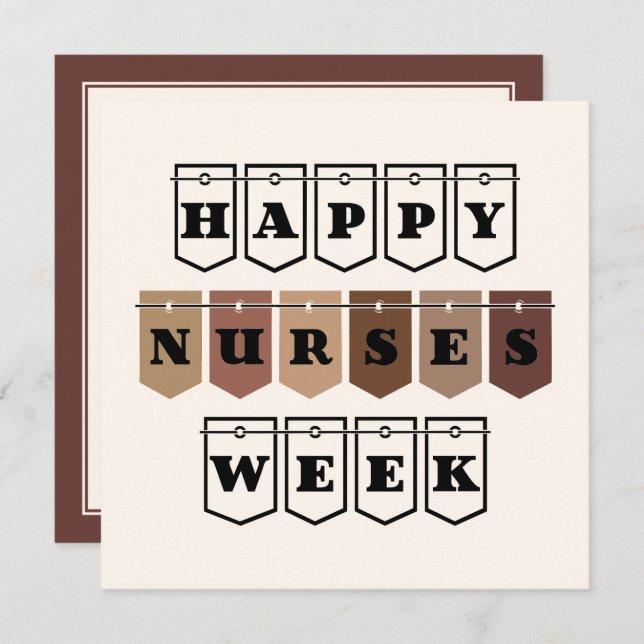 Custom Happy Nurses Week Nurse Appreciation Thank You Card (Front/Back)