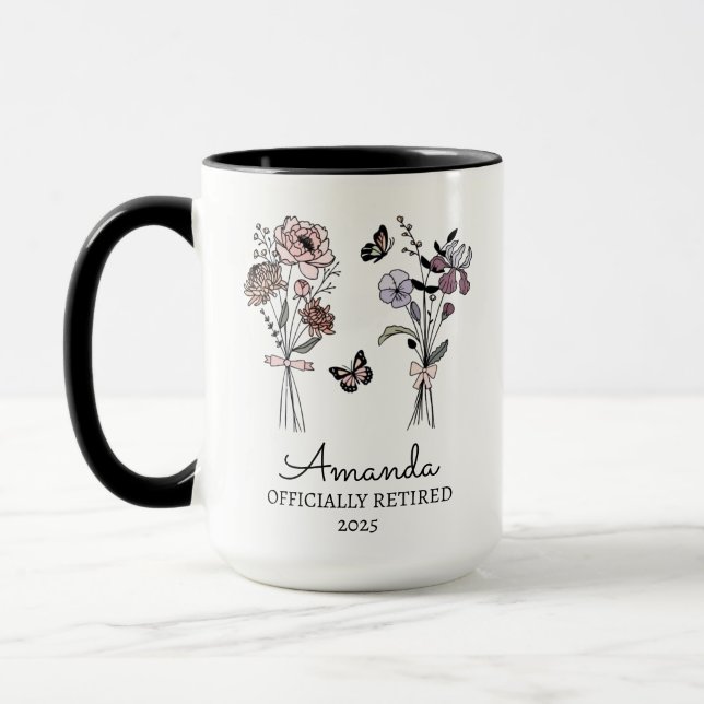 Custom Happy Retirement Employee Appreciation Gift Mug (Left)