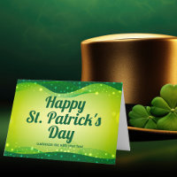 Custom Happy St. Patrick's Day Cute Green Sparkle