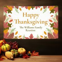 Custom Happy Thanksgiving Autumn Leaves Holiday