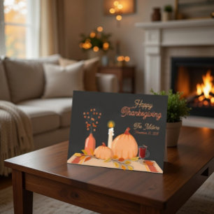 Custom Happy Thanksgiving Holiday Postcard