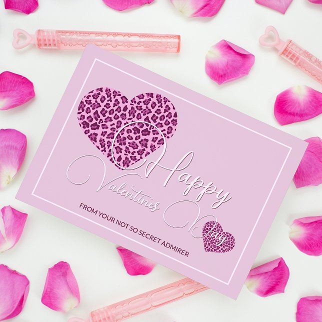 Custom Happy Valentines Day Pink Hearts Pattern Holiday Card (Creator Uploaded)