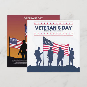 Custom Happy Veterans Day! Thank You Cards 2025