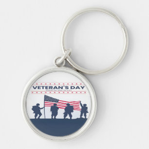 Custom Happy Veterans Day! Thank You Cards 2025 Key Ring