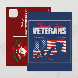 Custom Happy Veterans Day! Thank You Cards Printab