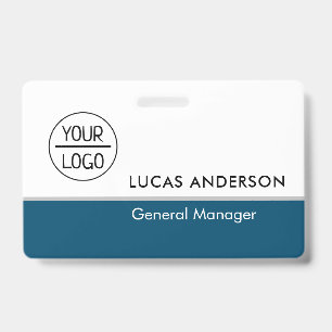 Custom Hard Plastic Name Badge with Metal Clip ID Badge