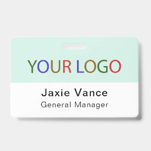 Custom Hard Plastic Name Badge with Metal Clip ID Badge