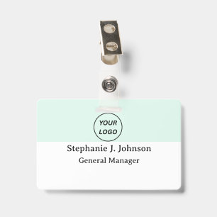 Custom Hard Plastic Name Badge with Metal Clip ID Badge