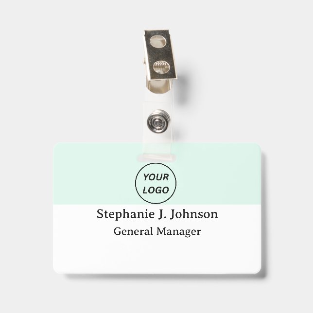 Custom Hard Plastic Name Badge with Metal Clip ID Badge (Back with Clip)
