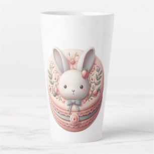 Custom Hare to Be Sweet Cute Bunny Macaron Design Latte Mug