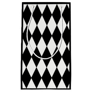 Custom Harlequin Black Diamond Small Gift Bag