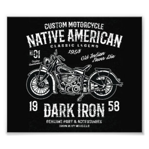 Custom Harley Indian Motorcycle  Classic Legend Photo Print