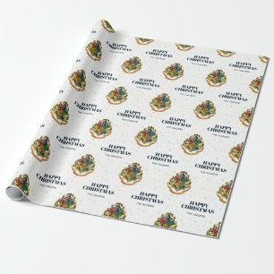 Custom Harry Potter   Hogwarts Crest - Christmas Wrapping Paper