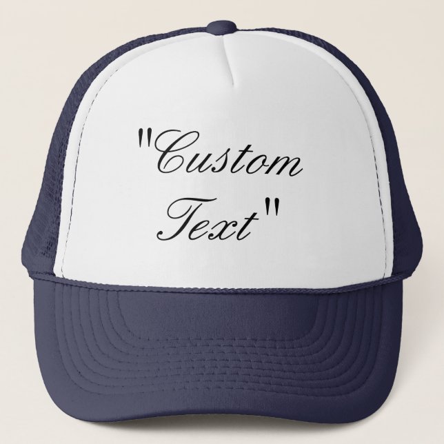 Custom Hat, Custom Text, Customised Hat, Custom Trucker Hat (Front)