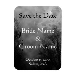 Custom Haunted Sky Save the Date Magnet