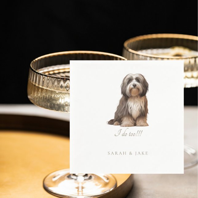 Custom Havanese Pet Wedding Napkin (Creator Uploaded)