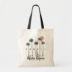 Custom Hawaii Beach Surfer Summer Vacation Gift Tote Bag