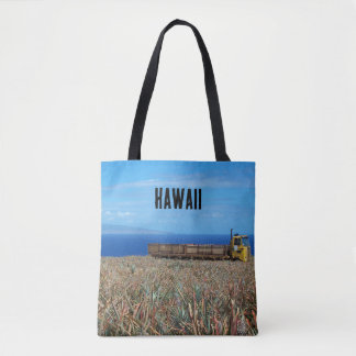 Custom Hawaii Pineapple Farm Ocean View Tote Bag