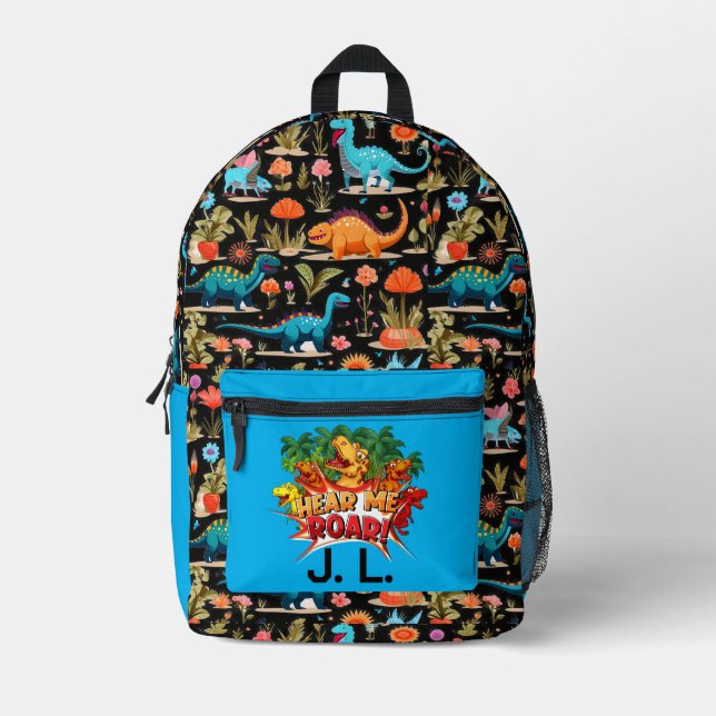 Custom Hear Me Roar Printed Backpack (Front)